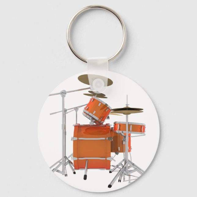 Orange Drum Kit: Keychain (Front)