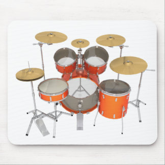 Orange Drum Kit: Mouse Pad