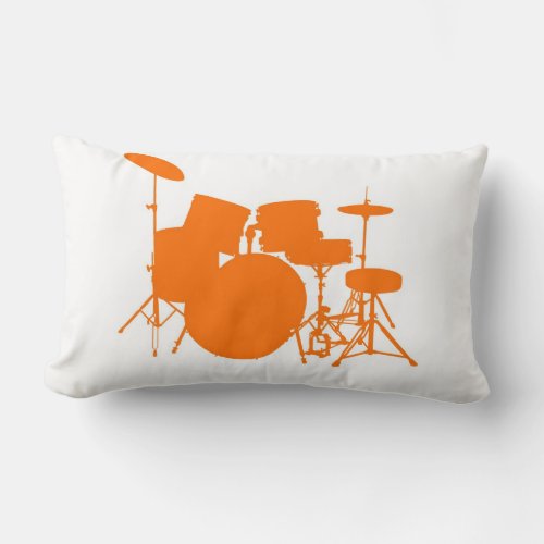 Orange drums lumbar pillow