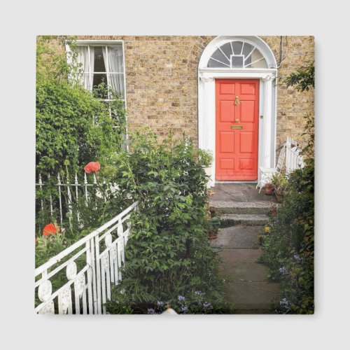 Orange Dublin Door Magnet