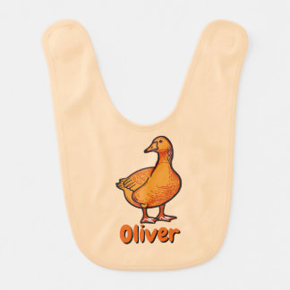 Orange Duck Kids  Baby Bib