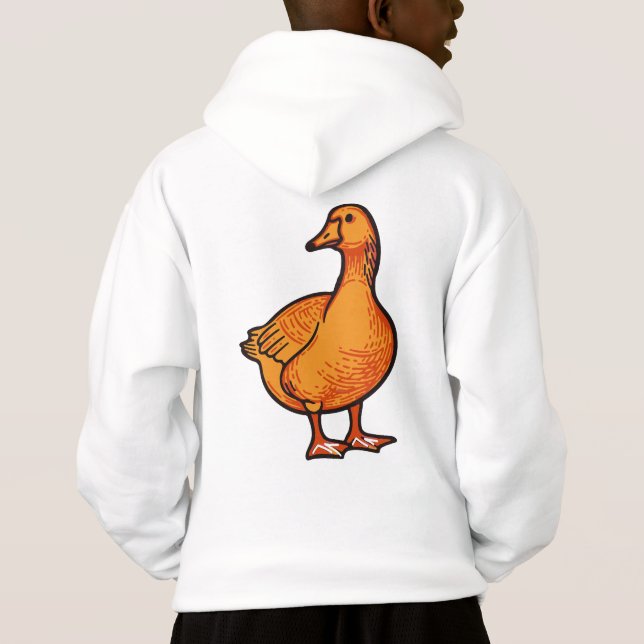 Orange Duck Kids T-Shirt – Cute and Playful Animal Hoodie (Back)