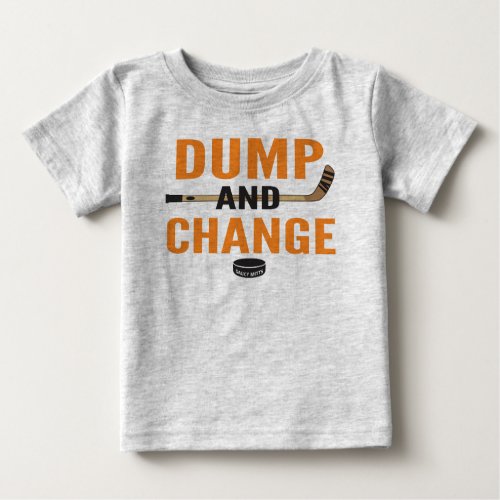 Orange Dump and Change Hockey Baby Baby T_Shirt
