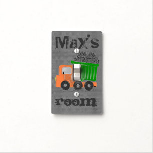 Orange Dump Truck (customize) Light Switch Cover
