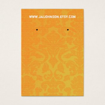 Orange Earring Cards by AllyJCat at Zazzle
