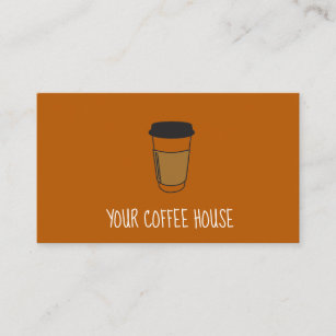 Orange Editable Coffee Stamp loyalty card