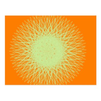 orange electric light postcard