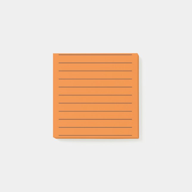 Orange Elegant Stationery Vibrant Post-it Notes (Front)
