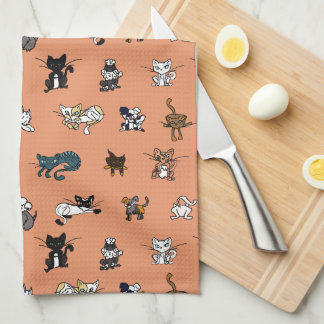 Orange Elemental pets Kitchen Towel