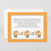 Orange Elephant Insert for Book Baby Shower Invitation Postcard (Front/Back)