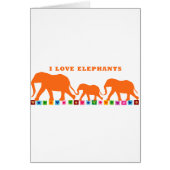 Orange Elephants Walking (Front)