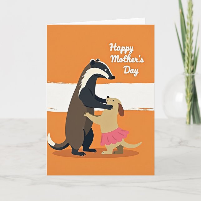 Orange Embrace Mothers Day Card (Front)
