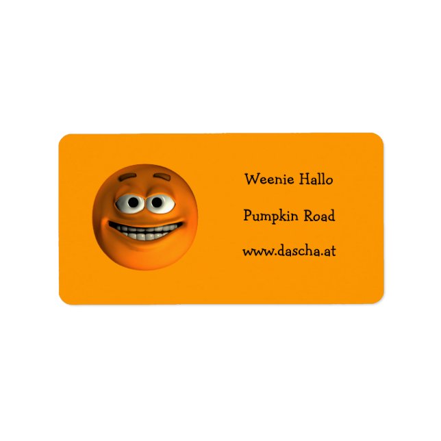 Orange Emoticon Label (Front)