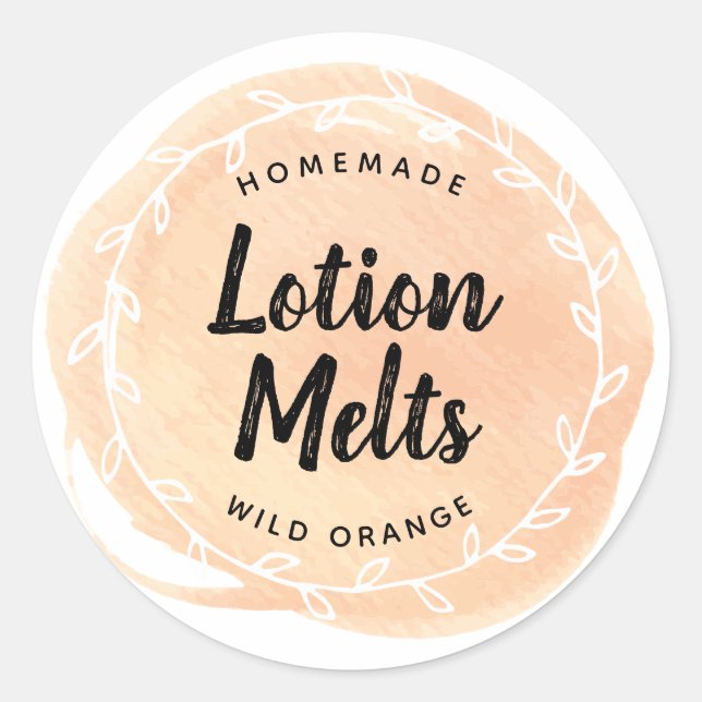 Orange Essential Oil Craft Sticker Label (Front)