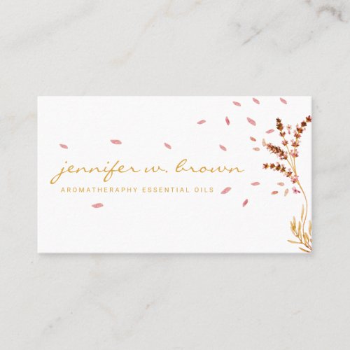 Orange Essential Oils Perfume Lavender Botanical Business Card