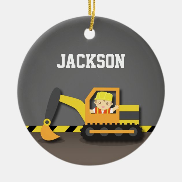 Plastic Construction Christmas Ornament Excavator Ornaments Selfiestar Home Garden