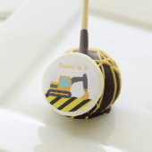 Orange Excavator Construction Theme Kids Party Cake Pops (Front Insitu)