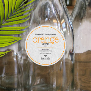 Orange Extract Personalized Bottling Label