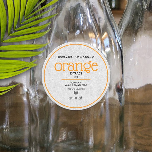 Orange Extract Personalized Bottling Label (Creator Uploaded)