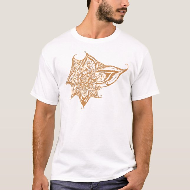 Orange Eye Mandala T-Shirt (Front)