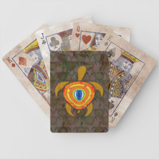 Orange Eye Turtle Bicycle Playing Cards