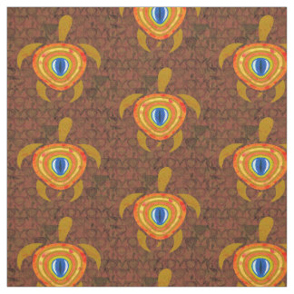 Orange Eye Turtle Fabric
