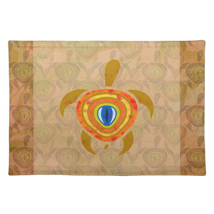 Orange Eye Turtle Placemats