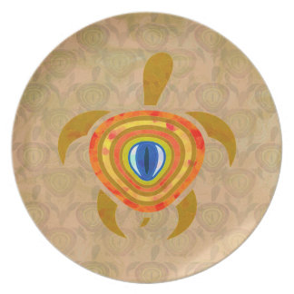 Orange Eye Turtle Plate