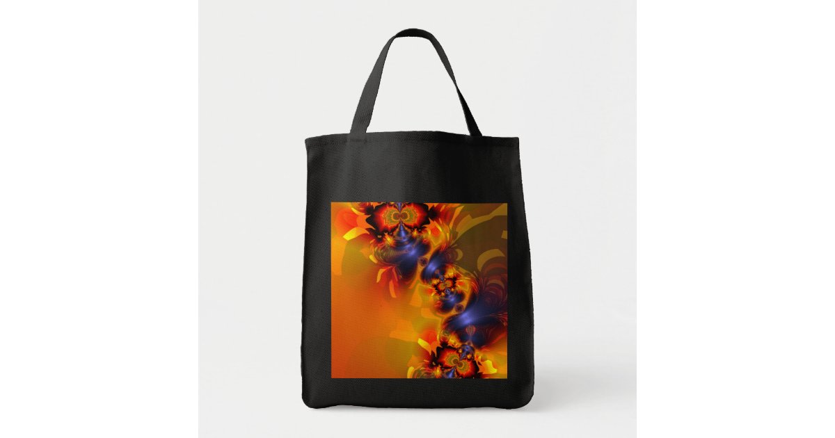 Orange Eyes Aglow – Gold & Violet Delight Tote Bag | Zazzle