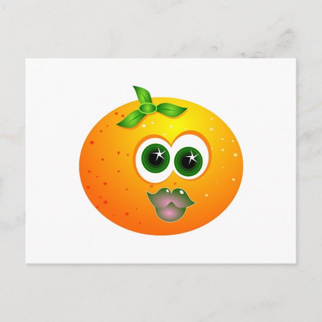Orange Face Postcard (Front)