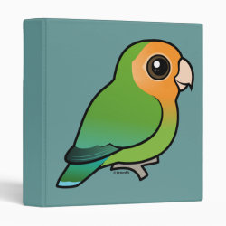Orange-faced Green Lovebird Avery Signature Binder 8.5x11
