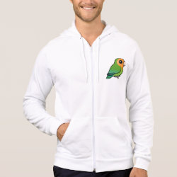 Orange-faced Green Lovebird American Apparel California Fleece Zip Hoodie