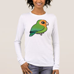 Orange-faced Green Lovebird Women's Bella+Canvas Long Sleeve T-Shirt