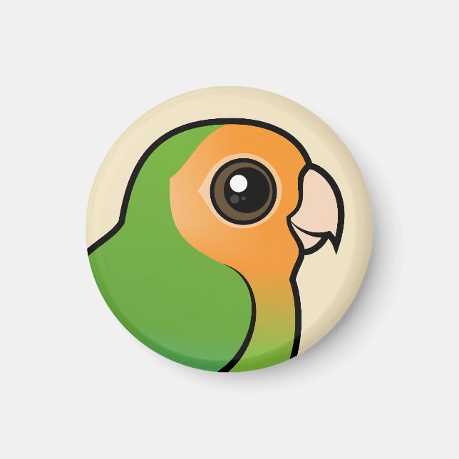 Orange-faced Peach-faced Lovebird Magnet (Front)