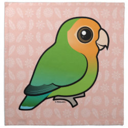 Orange-faced Green Lovebird Cloth Napkins (set of 4) dinner 20