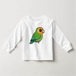Orange-faced Green Lovebird Toddler Long Sleeve T-Shirt