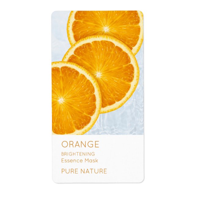 Orange Facial Mask Label (Front)