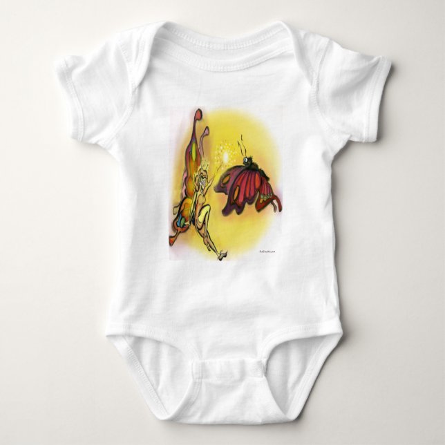 Orange Faerie Baby Bodysuit (Front)