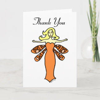 Orange Fairy Thank You Card