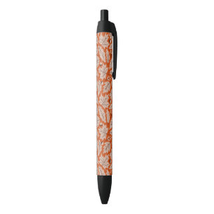 Orange Fall Leaves & Acorns Pattern Pen