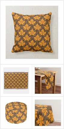 Orange fall maple leaves brown home products