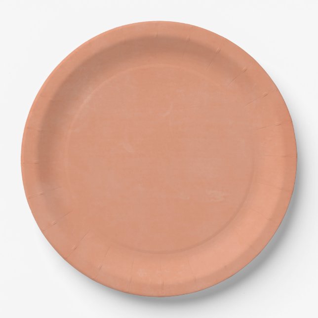 Orange Fall Paper Plate - Fall Tableware (Front)