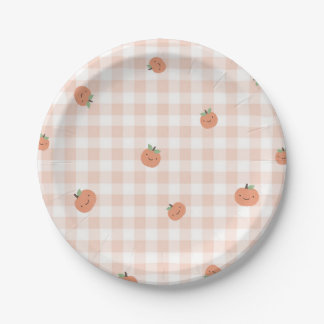 Orange Fall Paper Plate - Fall Tableware