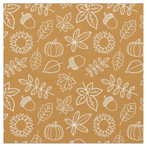 orange fall patterned fabric