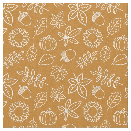 orange fall patterned fabric