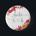Orange fall pumpkin Auntie to be Button<br><div class="desc">Orange fall pumpkin Auntie to be Button.
Matching items are available.</div>