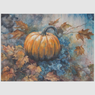 Orange Fall Pumpkin Decoupage Paper