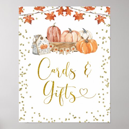 Orange Fall Pumpkin Patch Birthday Favors Sign