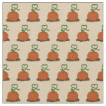 Orange Fall Pumpkin with Heart Fabric