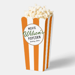 Orange Fall Special Event Movie Night Popcorn Favor Boxes